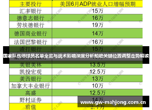 国家队伤停球员名单全览与战术影响深度分析前瞻关键位置调整走势解读 国家队伤停球员名单全览与战术影响深度分析前瞻关键位置调整走势解读